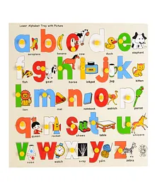 Skillofun Wooden Lower Alphabet Tray With Picture