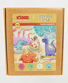 Kidoz Fun Dino DIY Painting Craft Kit Home & School Activity - Multicolour