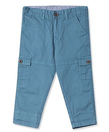 Donut Solid Colour Full Length Cargo Pants - Blue Donut Solid Colour Full Length Cargo Pants - Blue