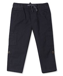 Donut Solid Colour Full Length Cargo Pants - Navy Blue Donut Solid Colour Full Length Cargo Pants - Navy Blue