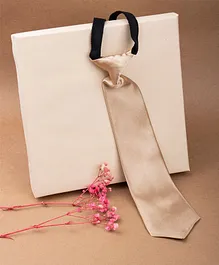 Arendelle Kids Satin Solid Color Tie - Gold