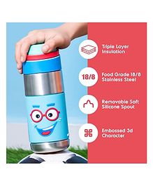 Rabitat Stainless Steel Sipper Water Bottle Blue - 400 ml