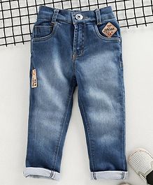 Little Kangaroos Full Length Jeans With Elasticated Waist - Blue Little Kangaroos Full Length Jeans With Elasticated Waist - Blue
