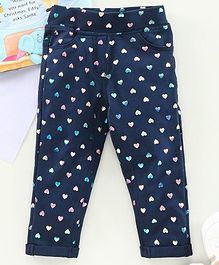 Little Kangaroos Full Length Jeggings Heart Print - Navy Little Kangaroos Full Length Jeggings Heart Print - Navy