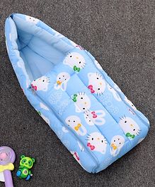 Zoe Baby Sleeping Bag Kitten Print - Blue