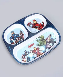 Marvel Avengers Sectioned Plate - Blue