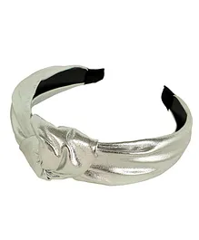Tia Hair Accessories Chic Shiny Knotted Hair Band - Silver