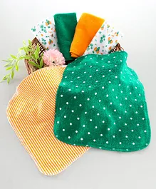 Babyhug Printed Wash Cloth Set of 6 - Multicolor