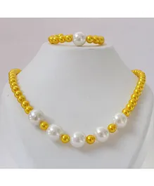 Pihoo Necklace & Bracelet Pearls - Yellow
