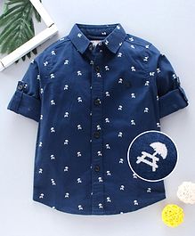 Jash Kids Full Sleeves Printed Shirt - Dark Blue Jash Kids Full Sleeves Printed Shirt - Dark Blue