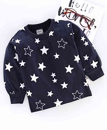 Olio Kids Full Sleeves Winter Wear Tee Star Print - Navy Blue Olio Kids Full Sleeves Winter Wear Tee Star Print - Navy Blue