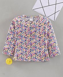 Smarty Full Sleeves Tee Floral Print - White Smarty Full Sleeves Tee Floral Print - White