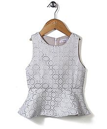 Candy Rush Peplum Top - Off White Candy Rush Peplum Top - Off White