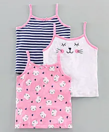Babyoye Singlet Sleeves Slip Kitty Print Pack of 3 - Pink Babyoye Singlet Sleeves Slip Kitty Print Pack of 3 - Pink