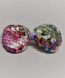 Kid-O-World Sequined Bow Hair Pin - Light Pink