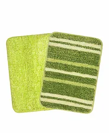Saral Home Anti Slip Bathmat Pack of 2 - Green