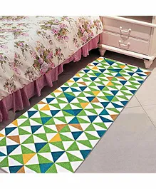 Saral Home Cotton Printed Runner - Green