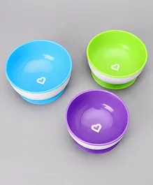 Munchkin Suction Bowls Pack of 3 - Multiccolour