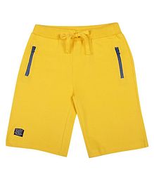 Blue Gifarre Solid Shorts - Yellow Blue Gifarre Solid Shorts - Yellow