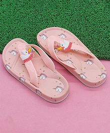 FEETWELL SHOES Unicorn Design Flip Flops - Pink FEETWELL SHOES Unicorn Design Flip Flops - Pink