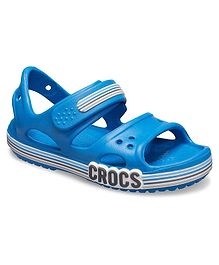Crocs Crocband Logo Stripe Sandals - Blue Crocs Crocband Logo Stripe Sandals - Blue
