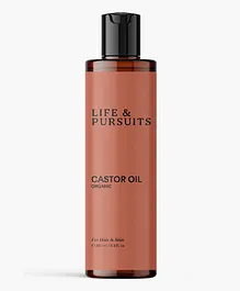 Life & Pursuits Certified Cold Pressed Organic Castor Oil For Hair Growth & Skin - 200 ml