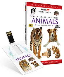 Inkmeo Movie Card Animal 8GB High Definition MP4 Video USB Memory Stick - English 