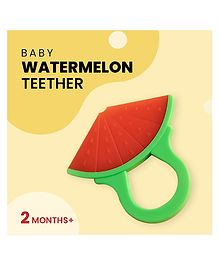 INFANTSO Non Toxic Food Grade Silicone Watermelon Baby Teether - Red