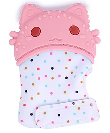 INFANTSO Baby Food-Grade Silicone Mitten Teether with Glove Toy - Pink