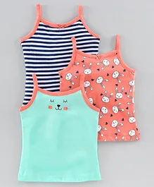 Babyoye Singlet Sleeves Slip Bunny Print Pack of 3 - Peach Babyoye Singlet Sleeves Slip Bunny Print Pack of 3 - Peach