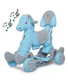 Funride Musical Rocking Horse Ride On - Blue