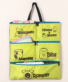 Baby Essentials Wall Hanging Organiser - Green