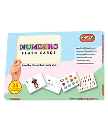  Krazy Numbers Flash Card Pack of 25 - Multicolor