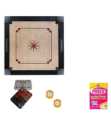 JD Sports Water Proof Carrom Board with Coins - Brown