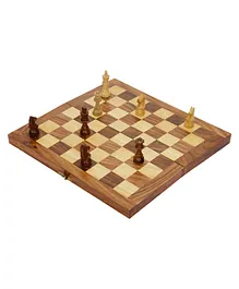 JD Sports Wooden Folding Chess Board - Brown Beige