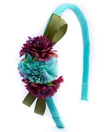 Ribbon candy Decorative Flowers Hair Band - Sea Green