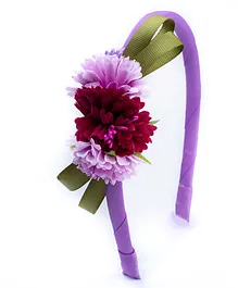Ribbon candy Decorative Flowers Hair Band - Purple