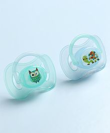 Symmetrical Pacifier with Baglet Pack of 2 - Blue Green