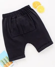 Fox Baby Mid Thigh Length Cotton Shorts - Black Fox Baby Mid Thigh Length Cotton Shorts - Black