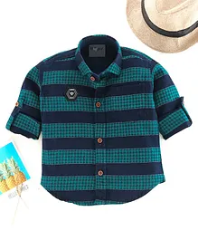 Dapper Dudes Full Sleeves Striped Shirt - Blue Dapper Dudes Full Sleeves Striped Shirt - Blue