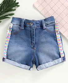 Little Kangaroos Denim Shorts Sequin Detailing - Blue Little Kangaroos Denim Shorts Sequin Detailing - Blue