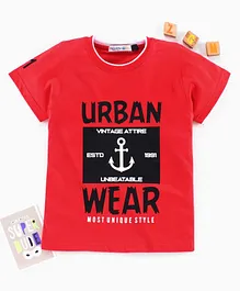 Noddy Half Sleeve Printed Tee -Red Noddy Half Sleeve Printed Tee -Red