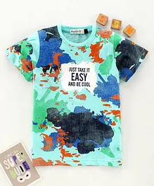 Noddy Half Sleeves Text Printed Tee - Light Blue Noddy Half Sleeves Text Printed Tee - Light Blue