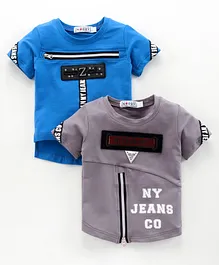 Noddy Half Sleeve Combo Pack Of 2 Printed T-Shirt -Royal Blue Noddy Half Sleeve Combo Pack Of 2 Printed T-Shirt -Royal Blue
