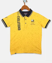 Monte Carlo Half Sleeves Evolution Printed Tee - Yellow Monte Carlo Half Sleeves Evolution Printed Tee - Yellow