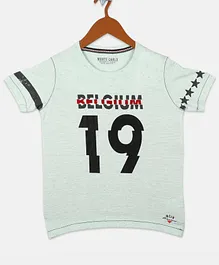 Monte Carlo Half Sleeves Belgium 19 Printed Tee - Light Green Monte Carlo Half Sleeves Belgium 19 Printed Tee - Light Green