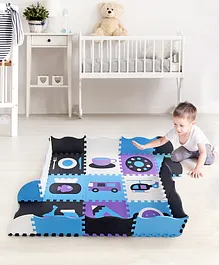 Babyhug Pop Out Floor Puzzle Playmat with Fence (Colour May vary)