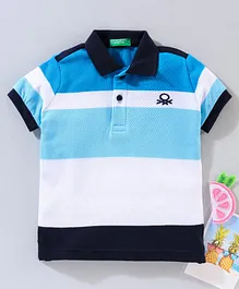 UCB Half Sleeves Striped Tee - Blue UCB Half Sleeves Striped Tee - Blue