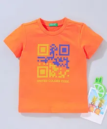 UCB Half Sleeves Tee Text Print - Orange UCB Half Sleeves Tee Text Print - Orange