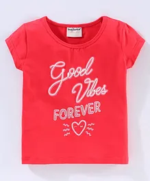 Lazy Bones Half sleeves Tee - Red Lazy Bones Half sleeves Tee - Red